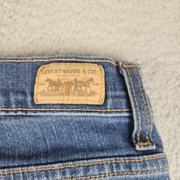 Levi's 512 Jeans Womens 10 Misses Blue Perfectly Slimming Boot Cut Stretch Denim - Picture 11 of 12